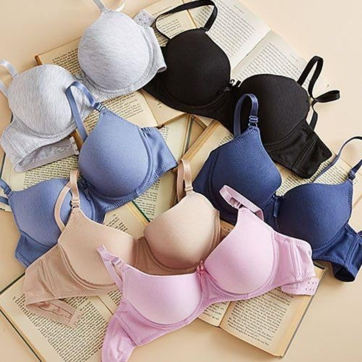 8-Pack Lightweight Push-Up Padded Bras – Comfort & Lift | PB-19