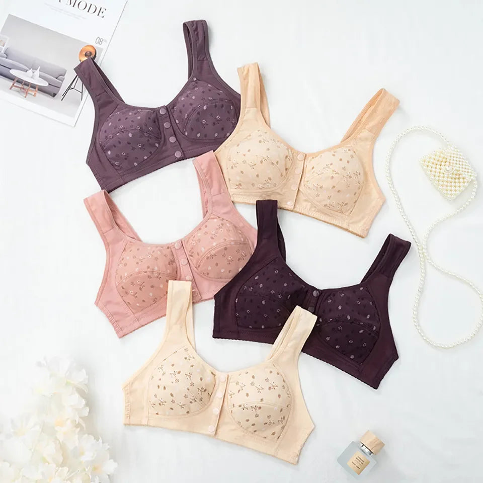 Maternity Nursing Bra Button, Vest Style Bra (Pack of 6)