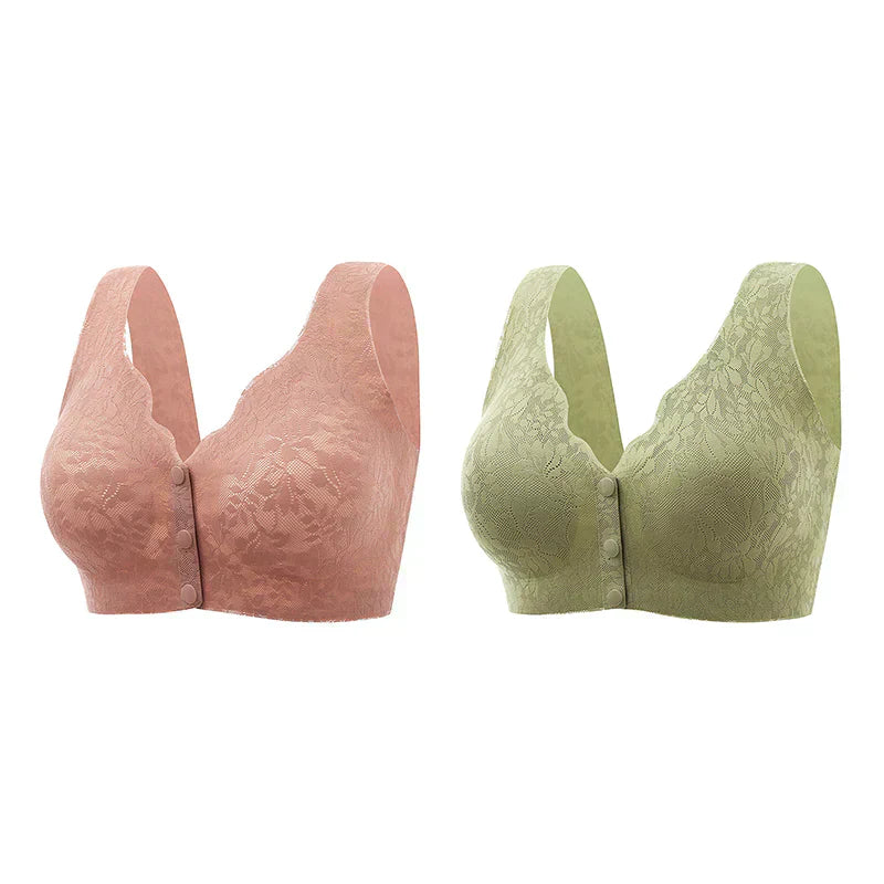 Pack 6 Front button Buckle Sleep Bra for women