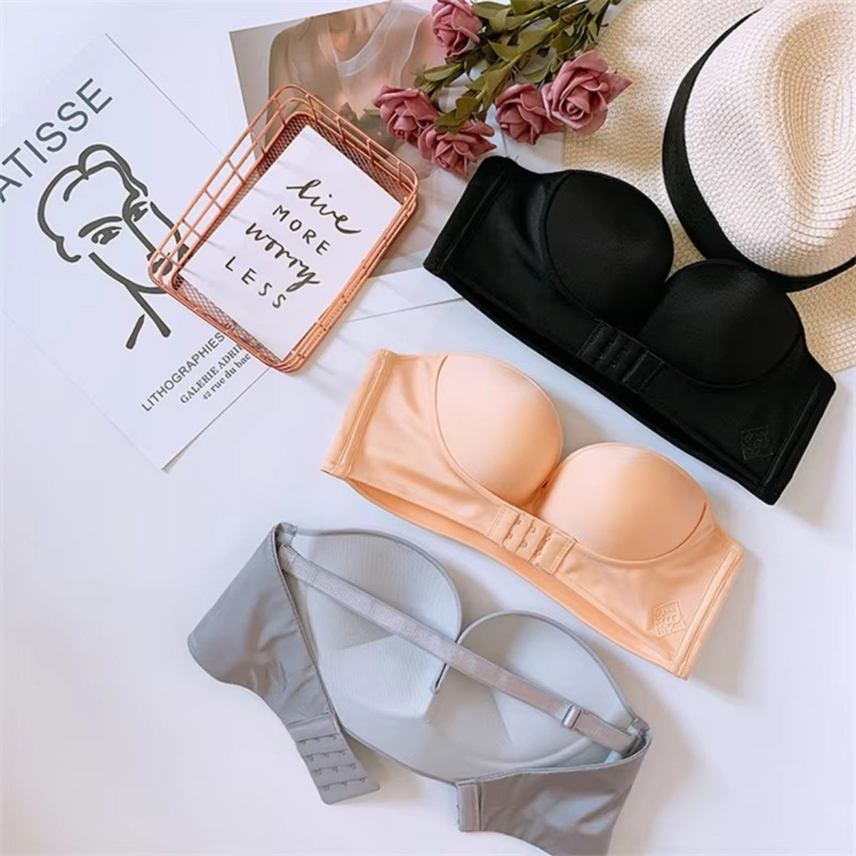 8-Pack Premium Quality Strapless Bra – Ultimate Comfort & Support | SB -15