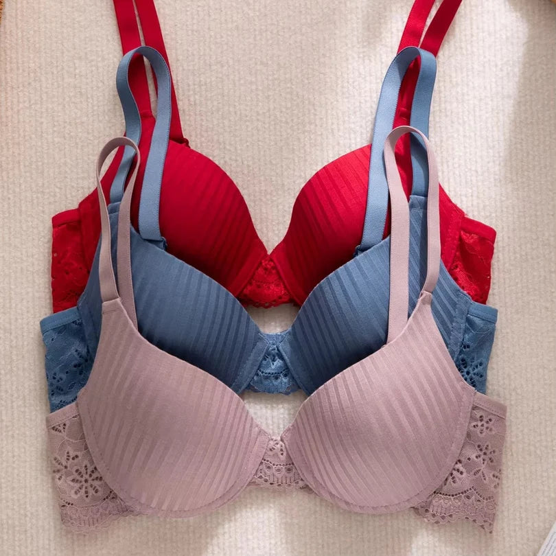4-Pack Women’s T-Shirt Bras – Soft, Lightweight & Perfect for Everyday Wear | TB-002