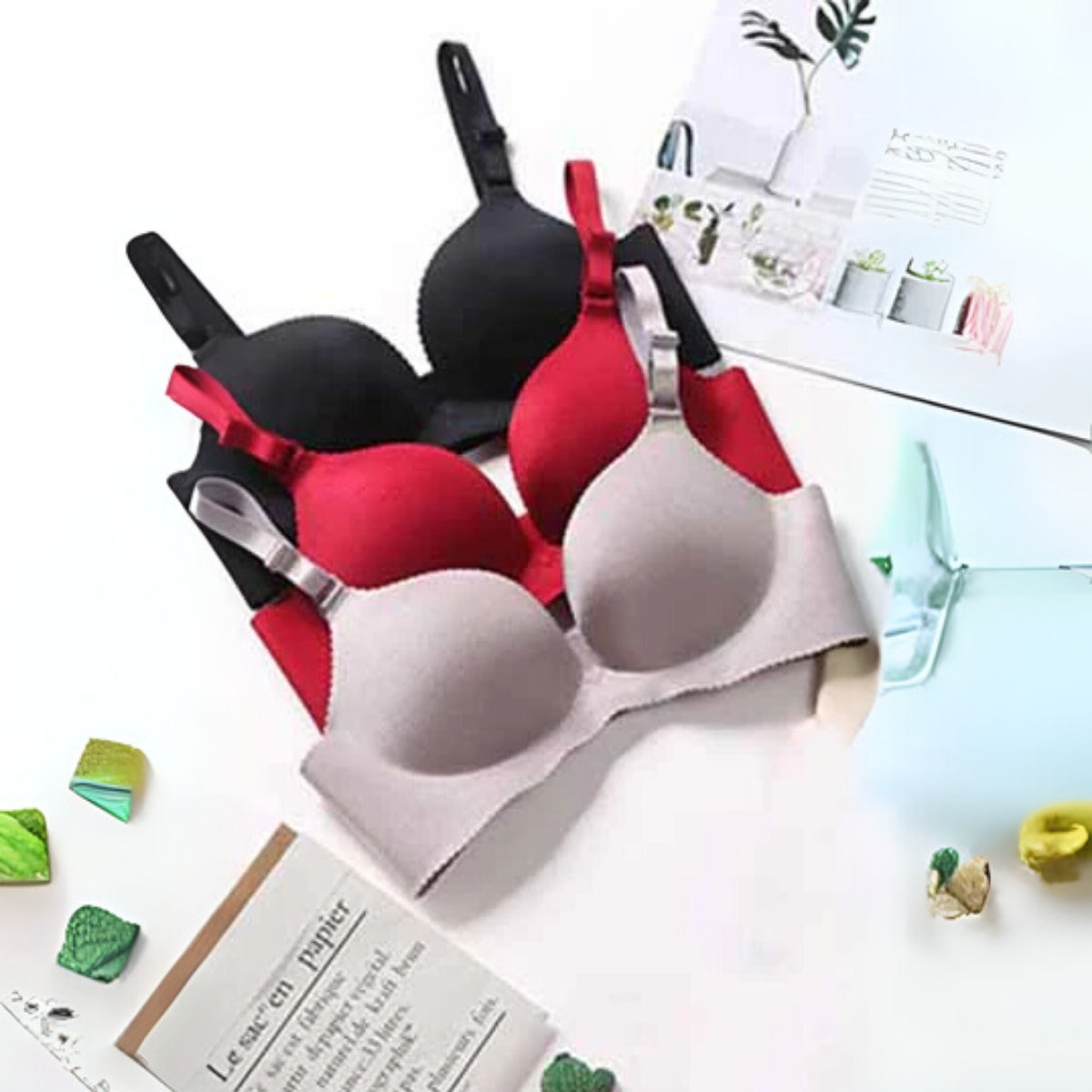 8-Pack Lightweight Push-Up Padded Bras – Comfort & Lift | PB-18