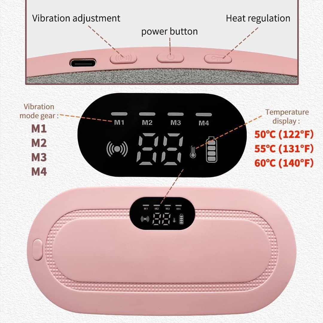Portable Cordless Menstrual Heating Pad | Dynamic Heat & Massage Therapy Pad for Period Pain Relief!