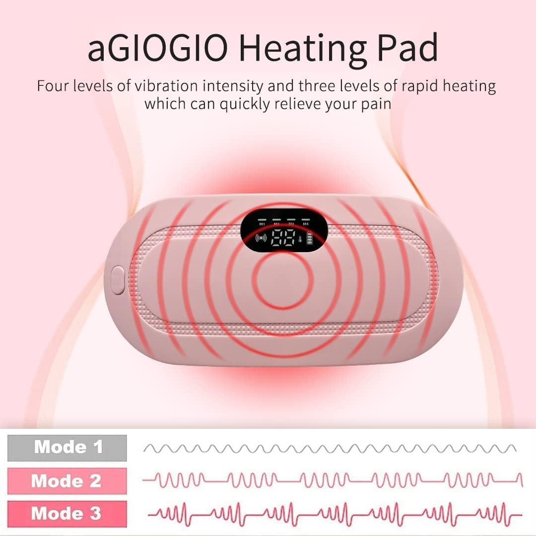 Portable Cordless Menstrual Heating Pad | Dynamic Heat & Massage Therapy Pad for Period Pain Relief!