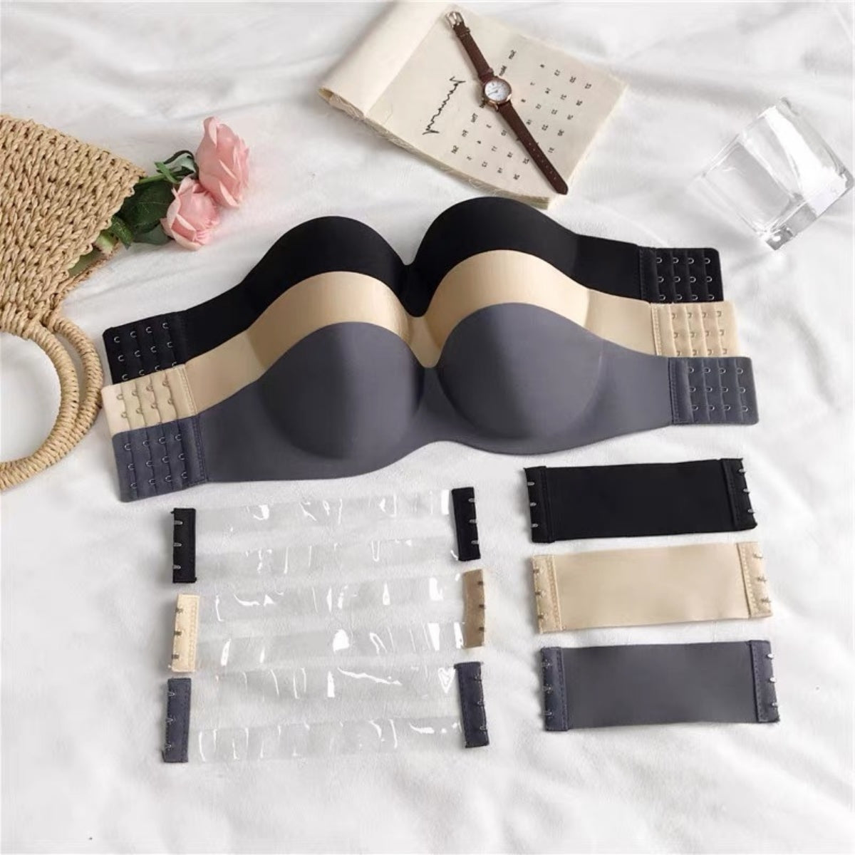8-Pack Premium Quality Strapless Bra – Ultimate Comfort & Support | SB -19