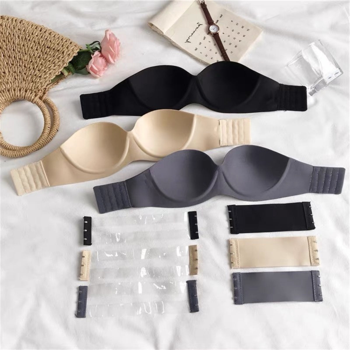 8-Pack Premium Quality Strapless Bra – Ultimate Comfort & Support | SB -19