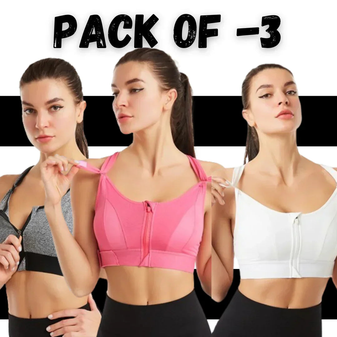 🔥Pack Of-6 Fitness Cross Padded Sport Bra 💖