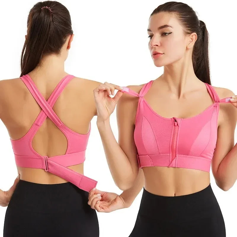 🔥Pack Of-6 Fitness Cross Padded Sport Bra 💖